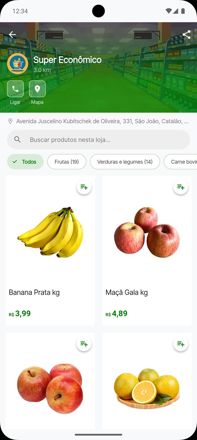 Catálogo de um supermercado no Qual o Preço